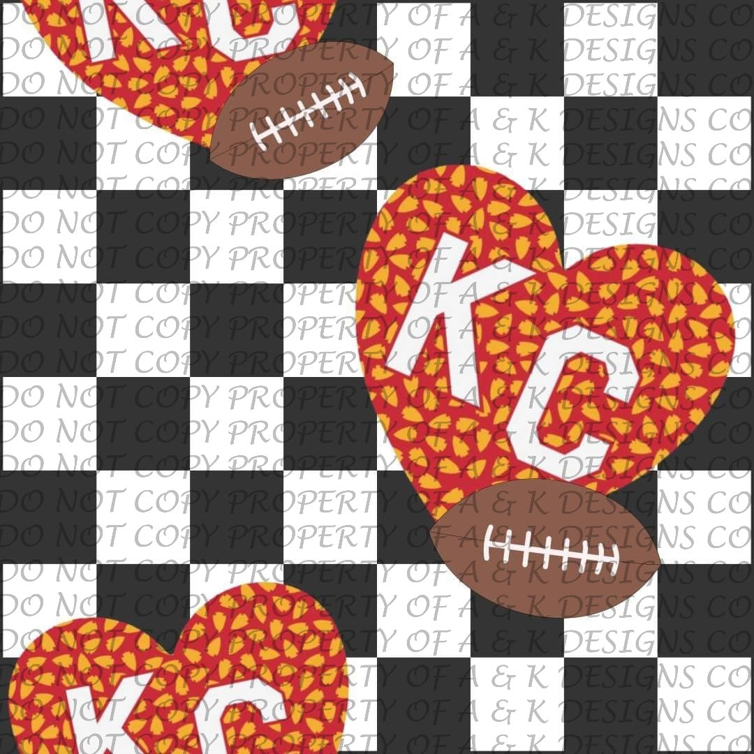 Black Checker Hearts
