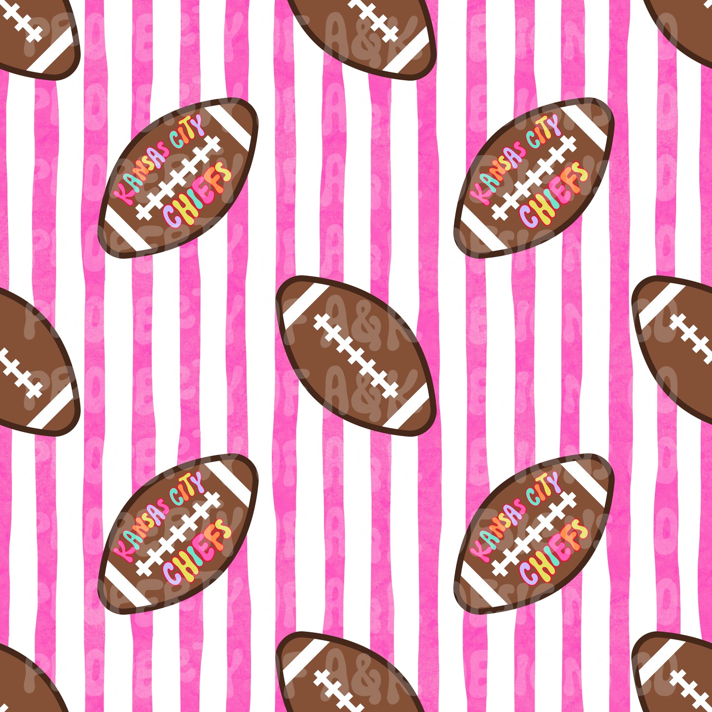 Exclusive Pink Football Stripes