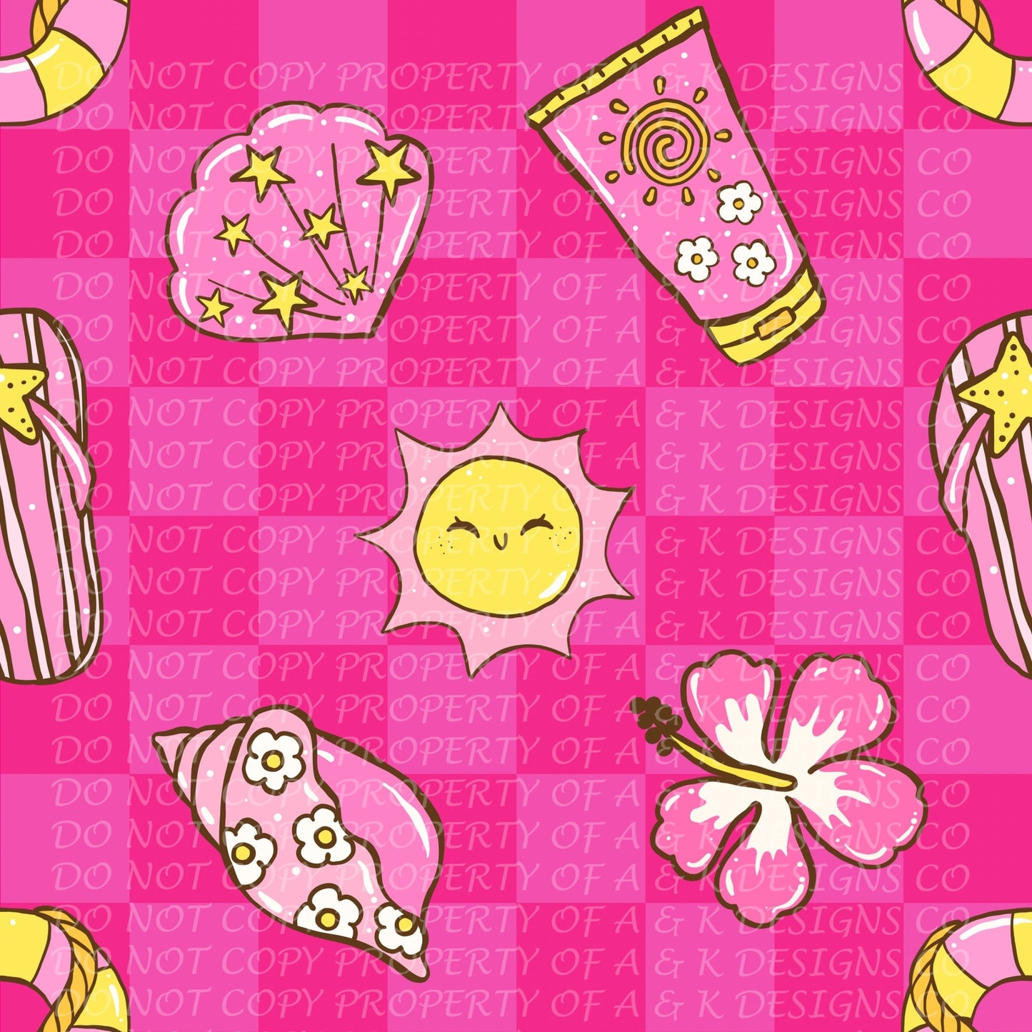 Neon Pink Summer Items