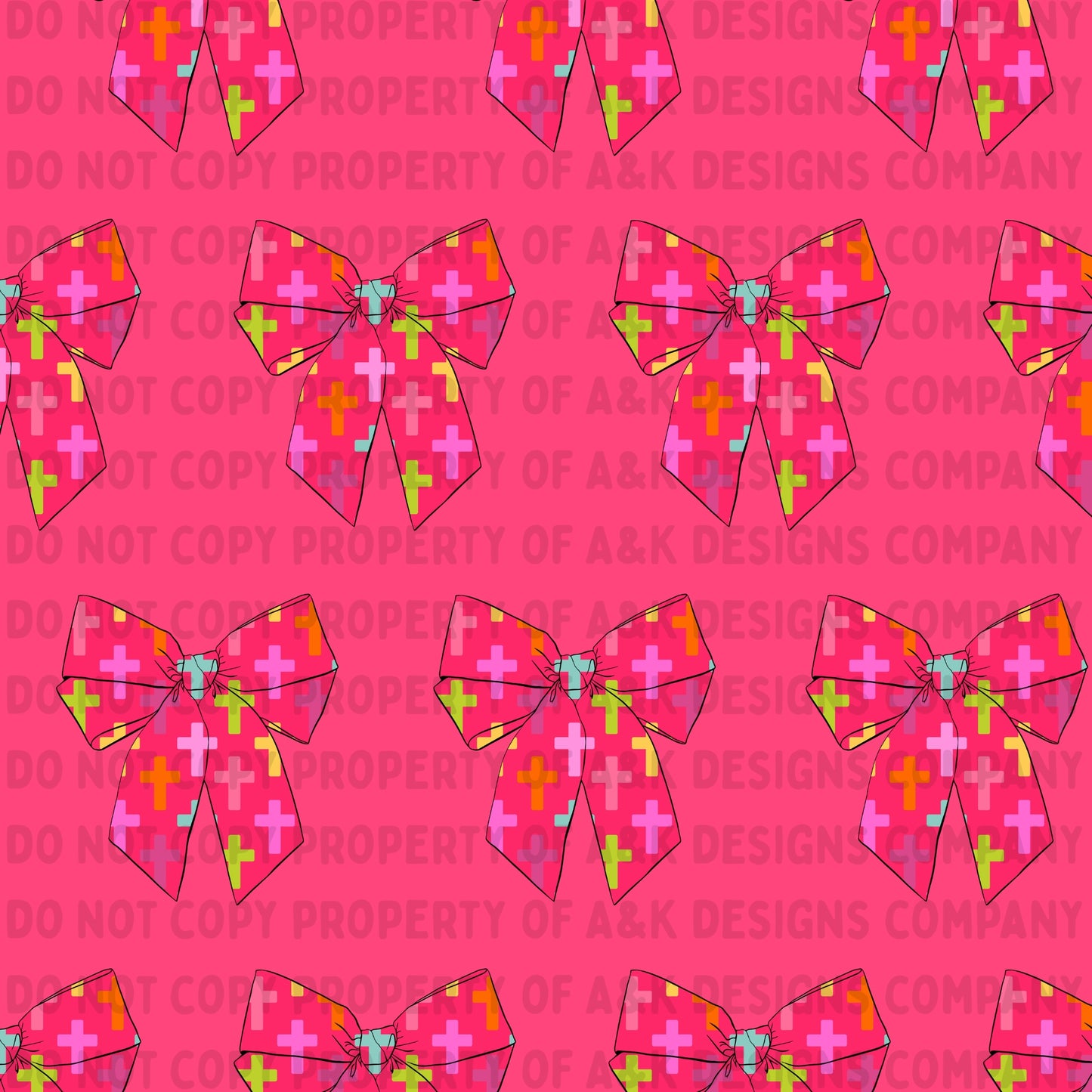 Neon Pink Cross Bows