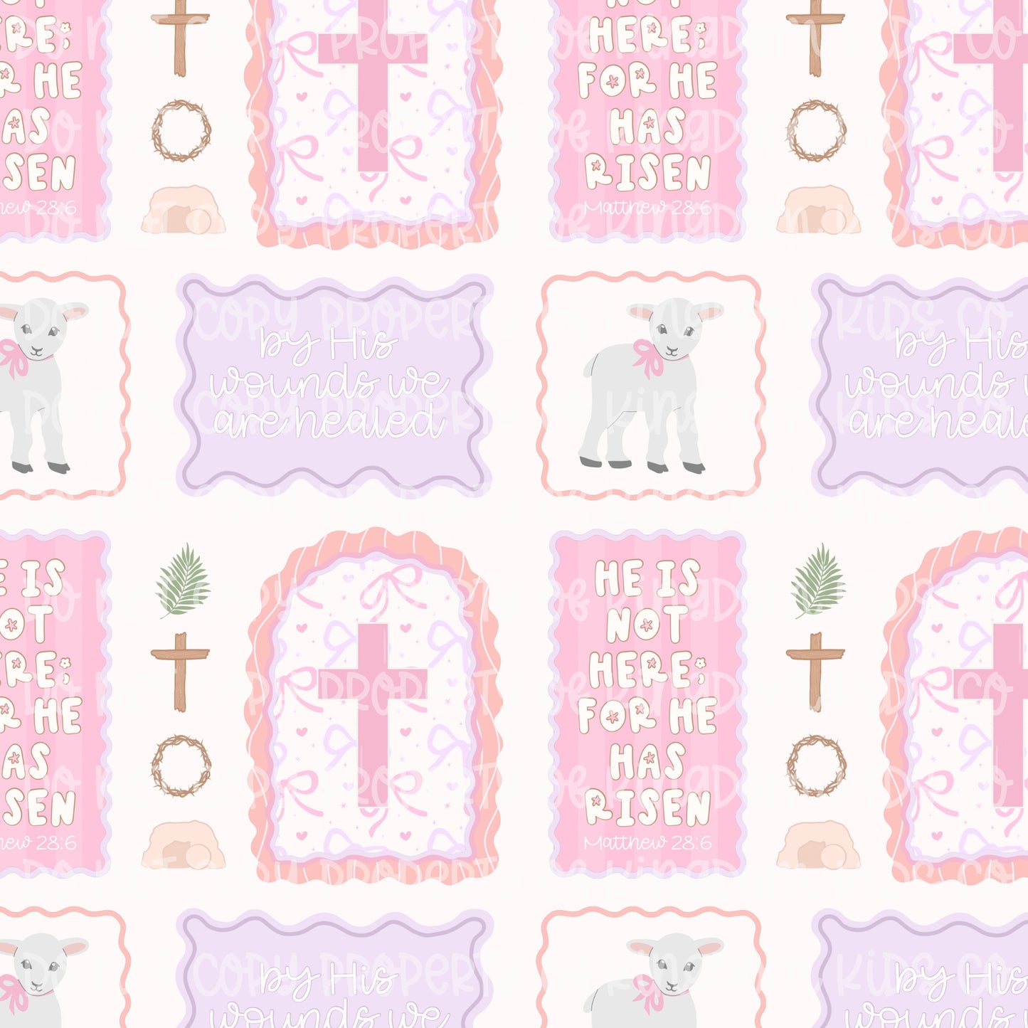 Pink/White Easter Frames
