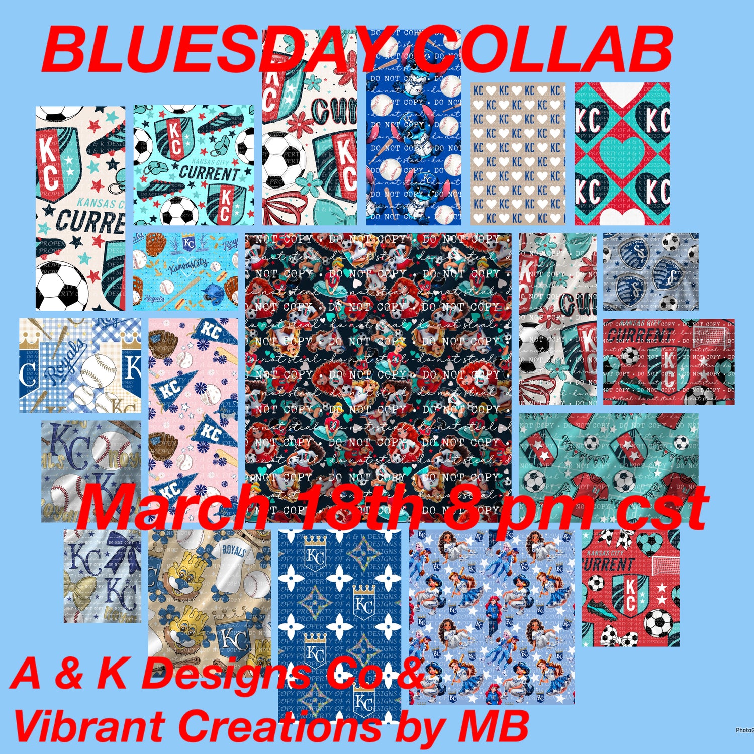 BLUESDAY COLLAB with Vibrant Creations by MB