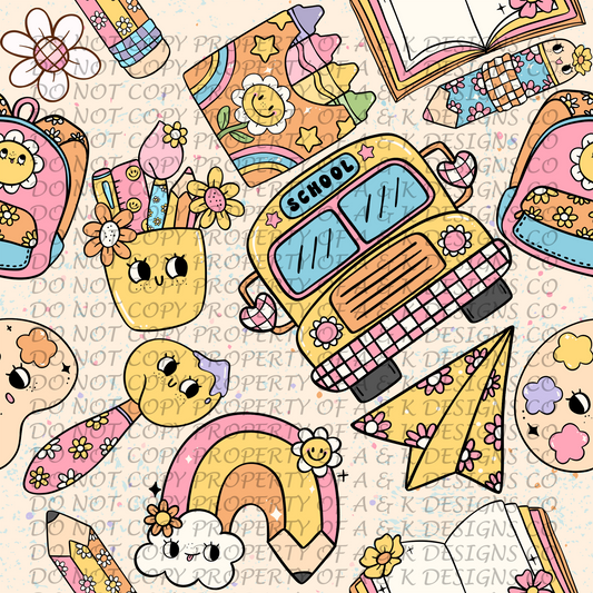 Back To School Groovy Bus