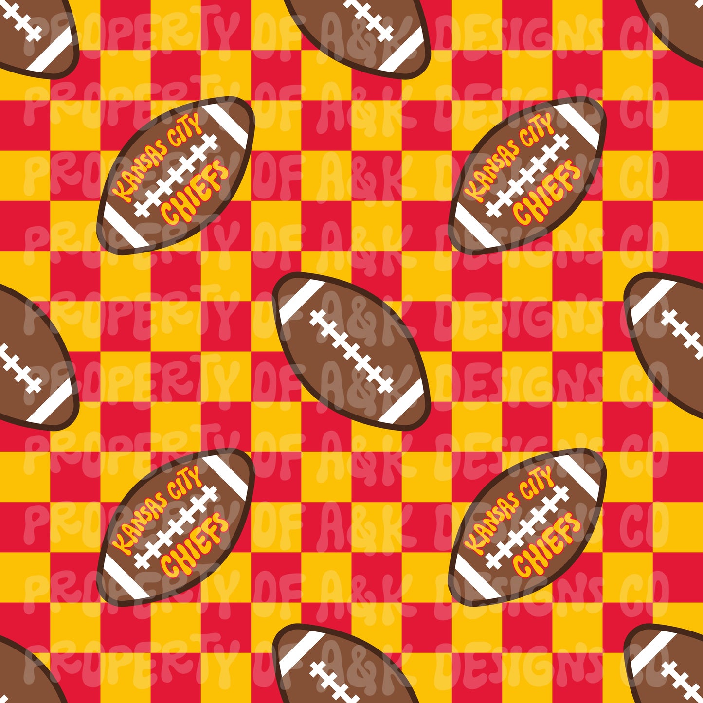 Exclusive Red Football Checkers