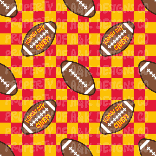 Exclusive Red Football Checkers