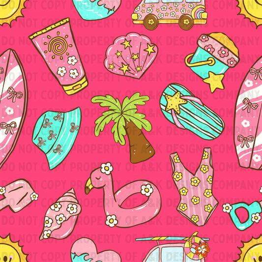 Neon Pink Beach