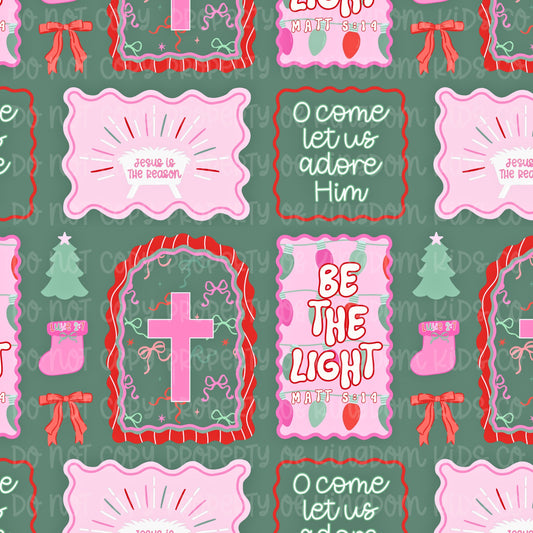 Green & Pink CHRISTmas Frames