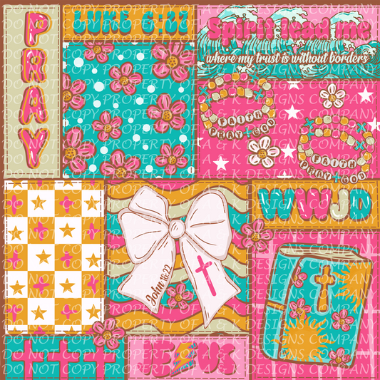 Girly Spirit Lead Me Collage + Flowers Coord