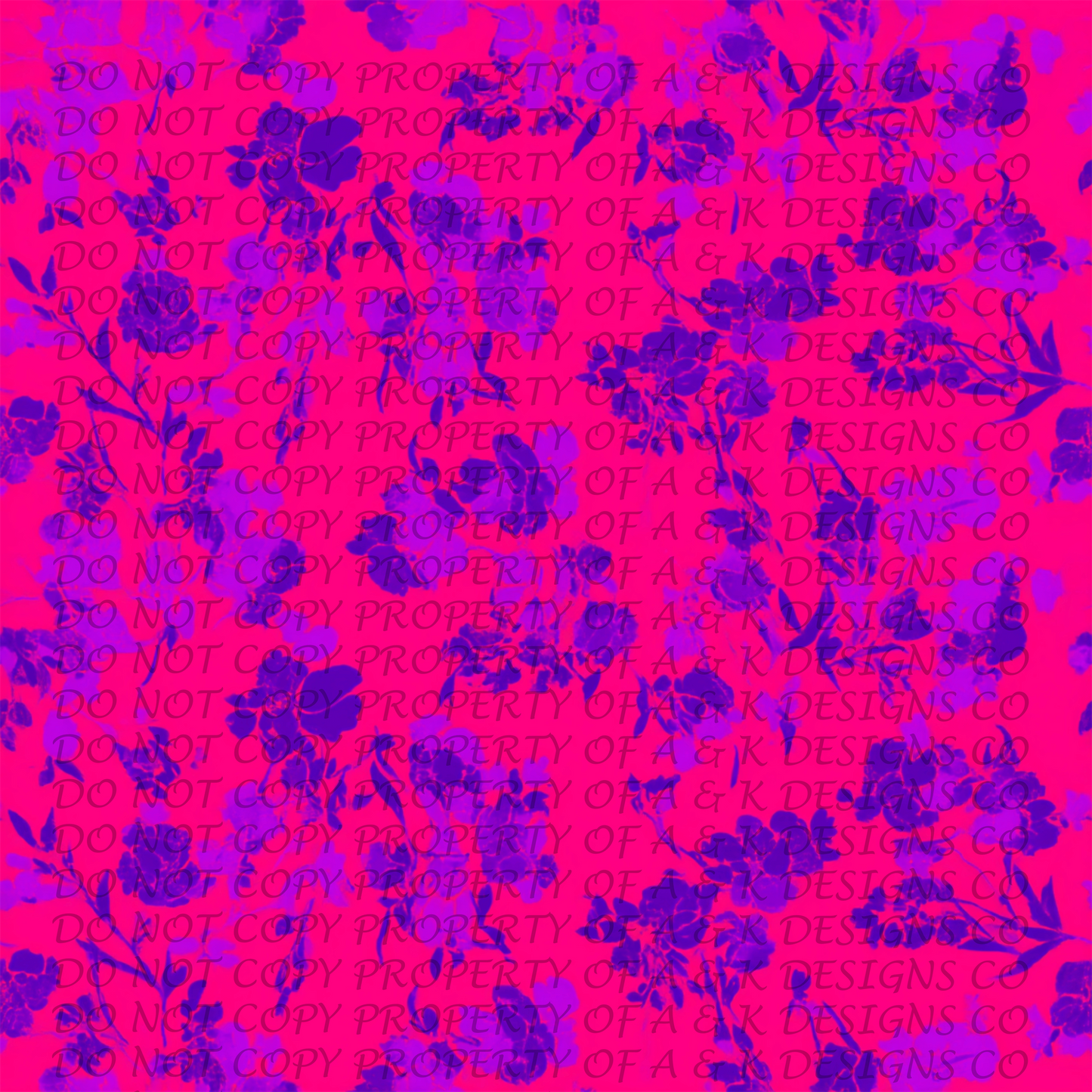 Neon Pink and Purple Flowers + Checker Cord