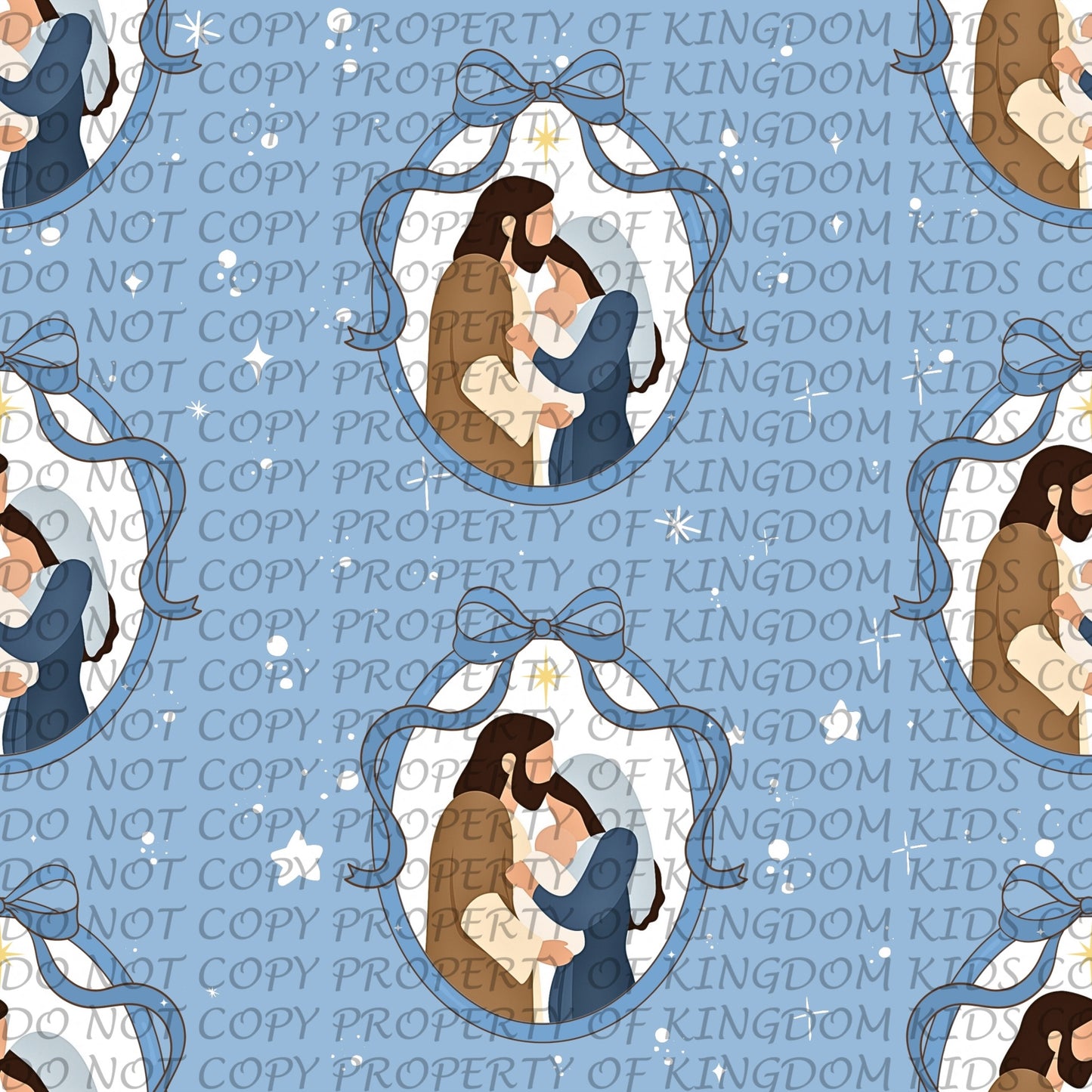Family Frames Blue Bows
