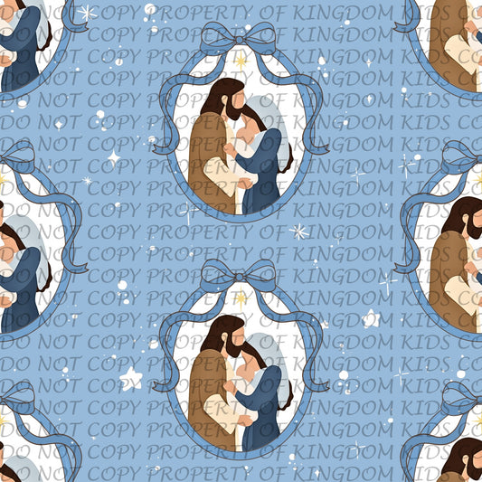 Family Frames Blue Bows