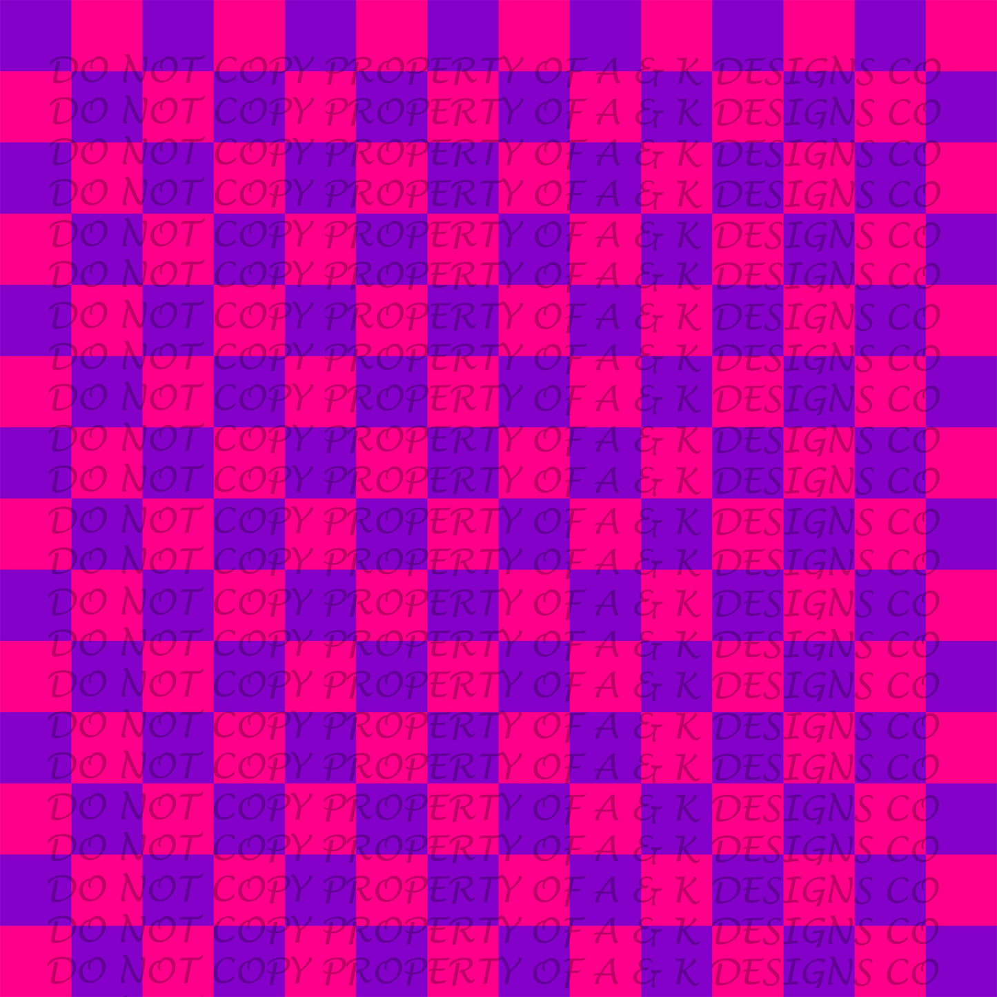 Neon Pink and Purple Flowers + Checker Cord
