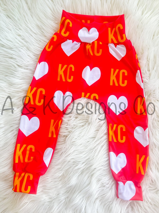 Kc Red with White Hearts