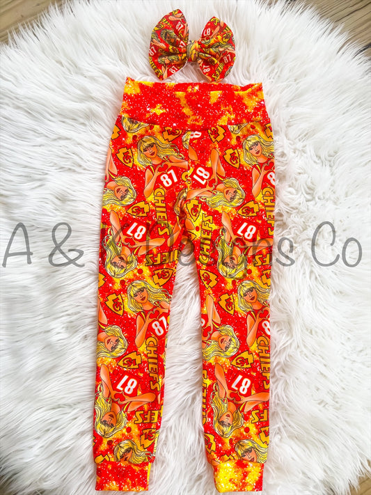 Traylor Red & Yellow Glitter + Coord