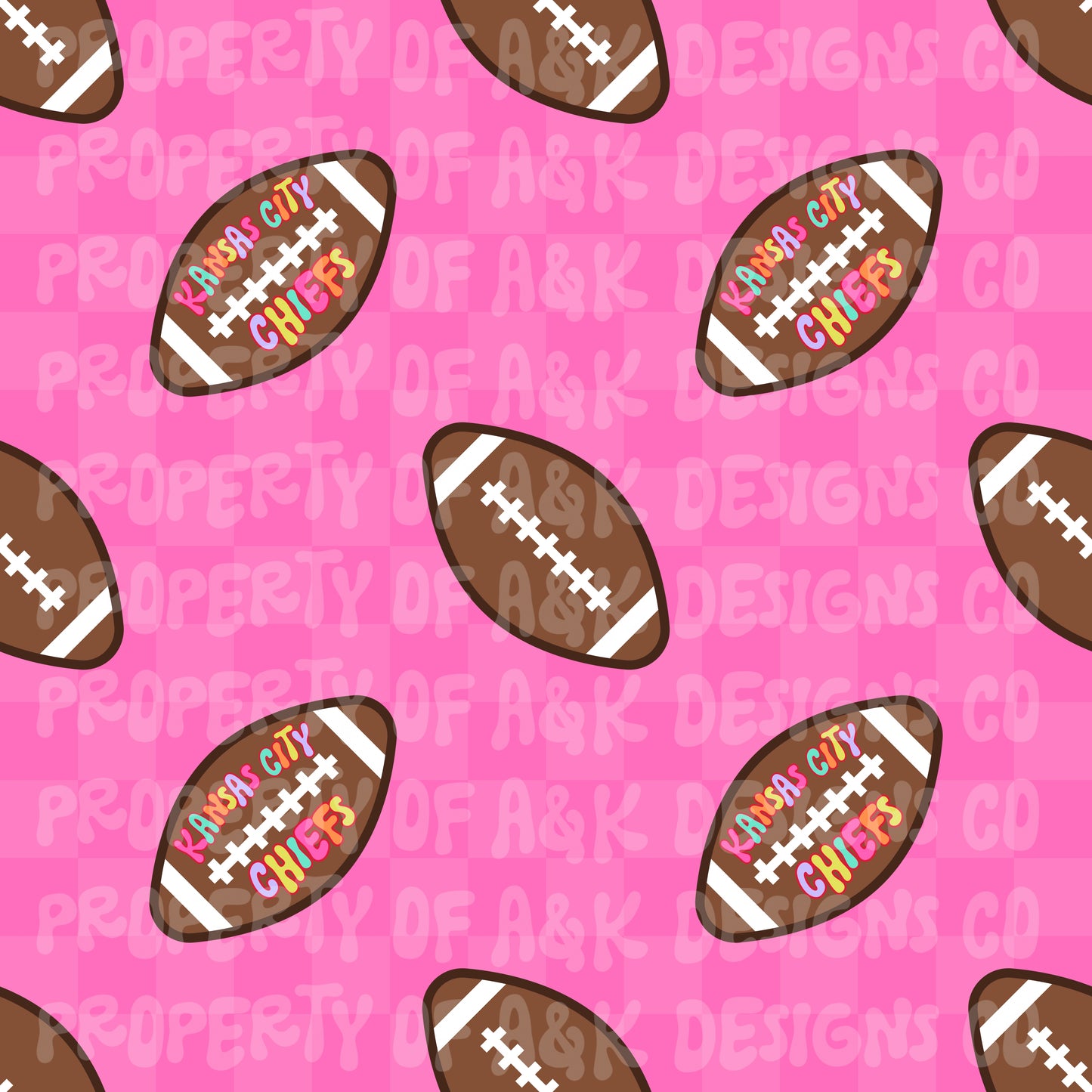 Exclusive Pink Football Checkers
