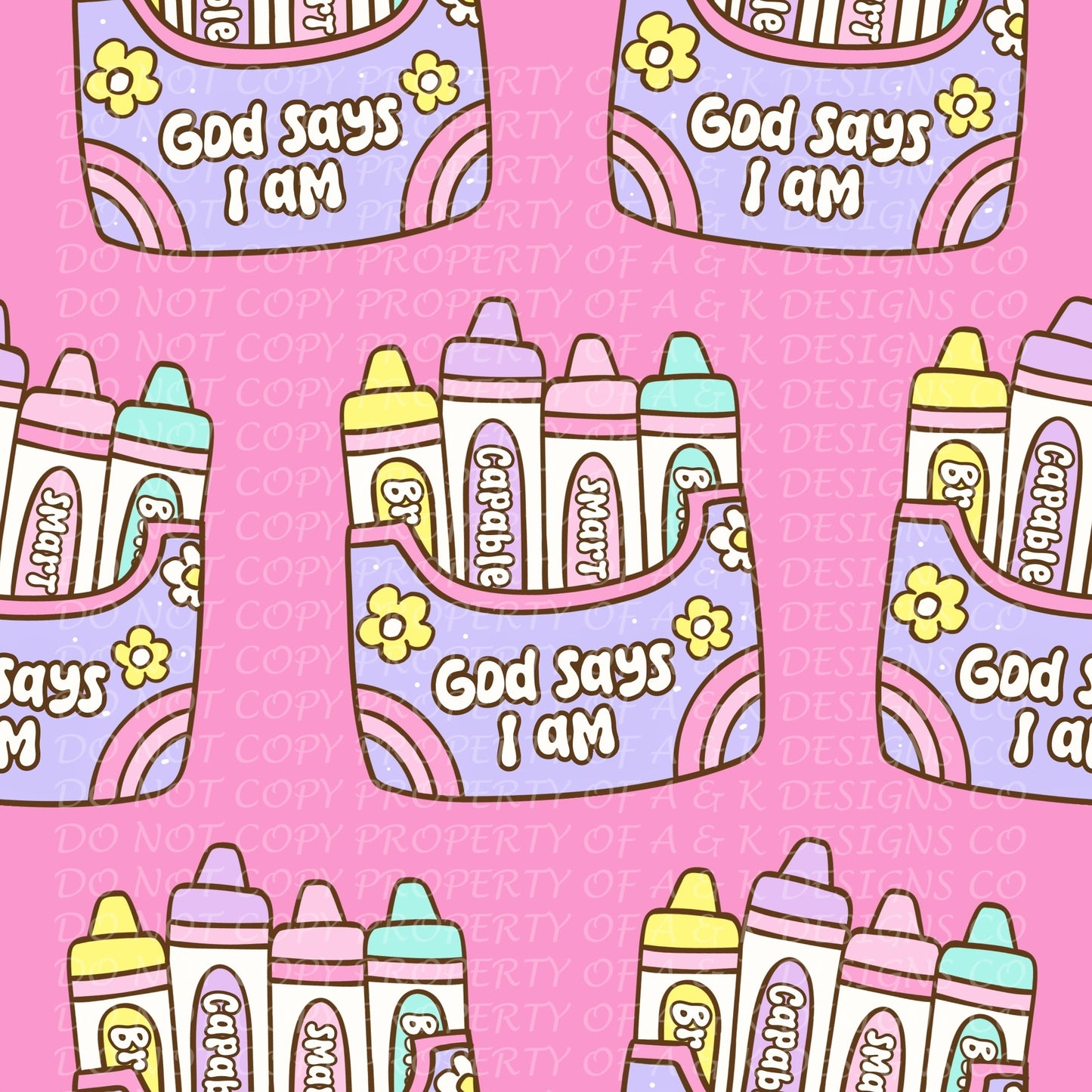 Back To School Girly Bible Crayons
