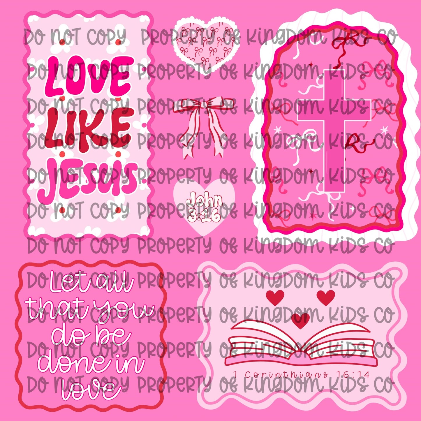 Pink Love Like Jesus Frames