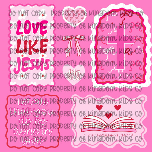Pink Love Like Jesus Frames