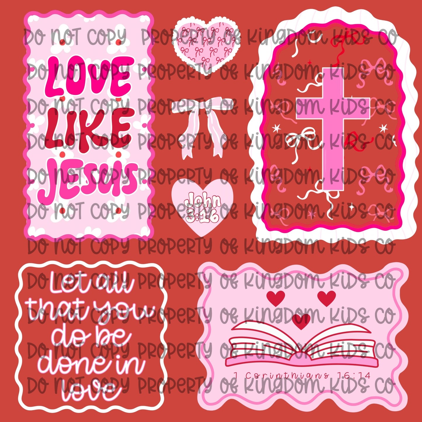 Red Love Like Jesus Frames