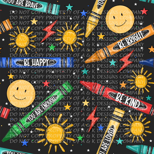 Back To School Black Crayons